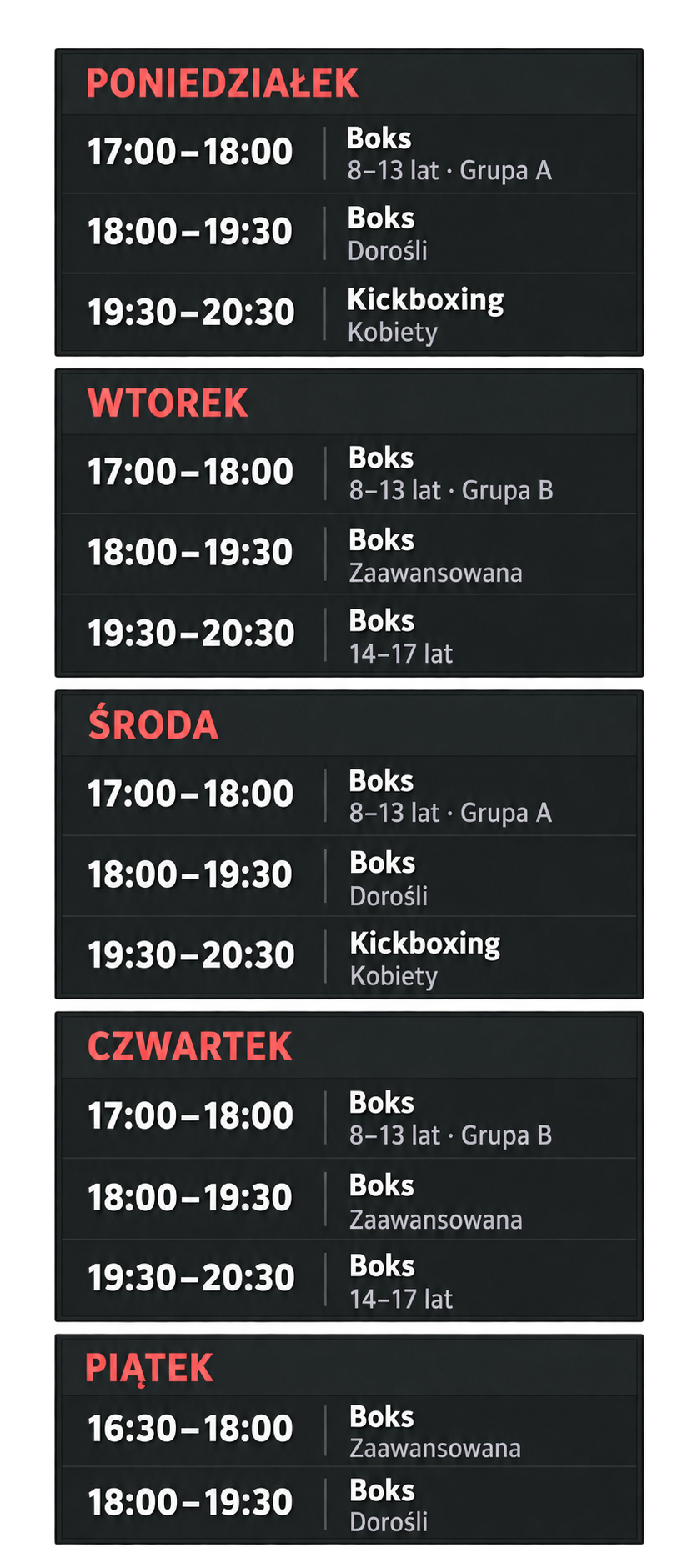 Warszawski grafik boksu i kickboxingu